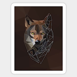 Low Poly Majestic Wolf Magnet